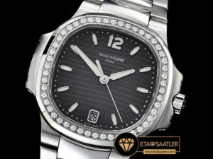 PP0271A - Patek Nautilus 33mm Diam SSSS Grey PF Miyota 9015 - 01.jpg